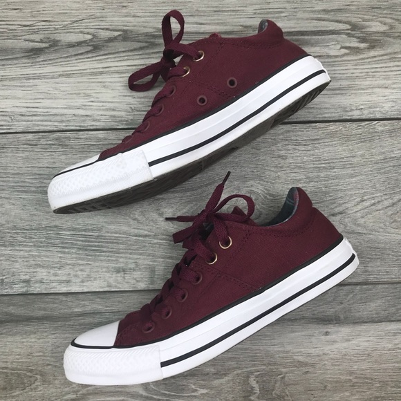 Converse Shoes - Converse All Star Tennis Shoes Maroon Checkered 7